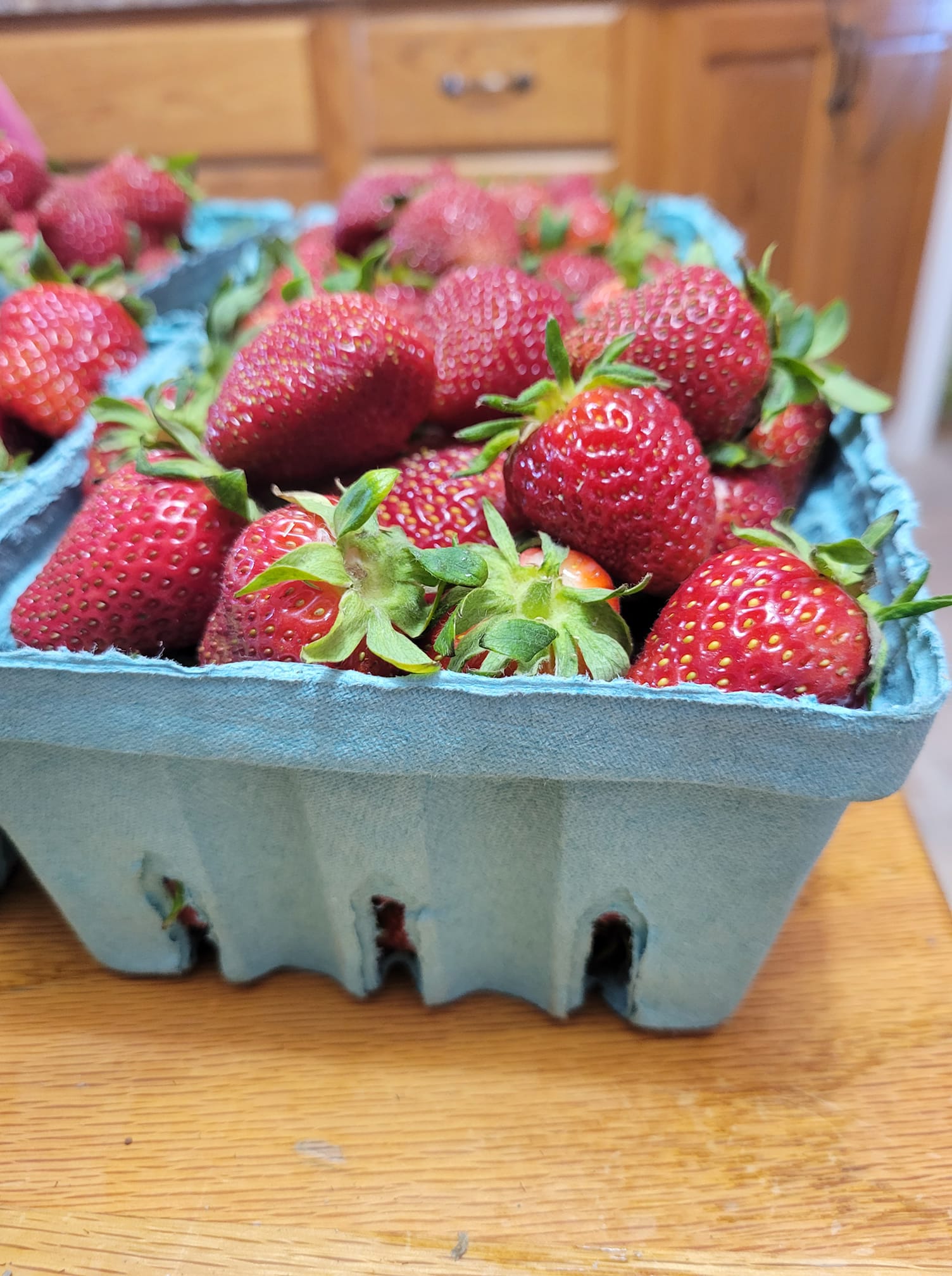 Basket of fresh strawberries
